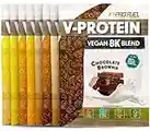 Veganes Protein-Pulver Proben-Paket, 8x30g Mix-Pack - alle Geschmacksvarianten in einer Mix-Box – unglaublich lecker - pflanzliches Protein mit 73-81% Eiweiß | V-PROTEIN 8K Probe