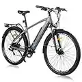 Hyuhome Bici elettriche per adulti uomini, 27.5''/28'' Mountain bike elettrica, bici da uomo con batteria rimovibile 36V 12.5Ah e motore BAFANG