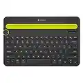 Logitech 920-006342 Bluetooth Multi-Device Keyboard K480 - Wireless Connectivity - Bluetooth - English, French - QWERTY Layout - Computer, Tablet, Smartphone - Black (Renewed)