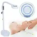 Lámpara Lupa LED, Estética de aumento lupa con luz brillante para lectura, tareas y manualidades profesional Lámpara de pie