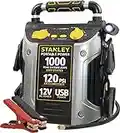 STANLEY J5C09 Portable Power Station Jump Starter 1000 Peak Amp Battery Booster, 120 PSI Air Compressor, USB Port, Battery Clamps