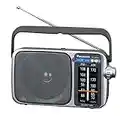 Panasonic Portable AM / FM Radio, Battery Operated Analog Radio, AC Powered, Silver (RF-2400D) 22.8 x 7.8 x 10.8