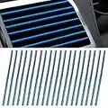 KINBOM 20 Piezas 19,5cm Tira Decorativa Coche Interior Tiras Decorativa para Ventilación de Automóvil Molduras Interiores para Aire Acondicionado de Automóvil Salida de Ventilación Rejillas (Azul)