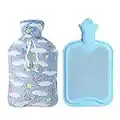 Drizzle Pink Hot Water Bottle Opaque Premium 2L Classic Rubber Bottle Great for Pain Relief (Cloud)