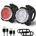 Balhvit Bike Light Set, Super Bright USB Rechargeable Bicycle Lights, Waterproof Mountain Road Bike Lights Rechargeable, Safety & Easy Mount LED Cycle Lights, USB Cycling Front Light & Rear Light