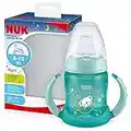 NUK First Choice Trinklernflasche mit Leuchteffekt | 6-18 Monate | 150 ml | Anti-Colic-Ventil | auslaufsicherer Trinkschnabel | Ergonomische Griffe | BPA-frei | Koala (blau), 10215374