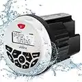 Wasserdicht Bluetooth Marine Stereo-Empfänger mit MP3 Player am DAB+/AM/FM Radio und Streaming Musik auf Booten Golf Carts und Spa (DAB+) White