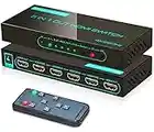 (Newest Version) 4K@60Hz HDMI Switch, SkycropHD 5 Port HDMI 2.0 Switcher with Remote Support Auto Switch, HDR10, Dolby Vision, Dolby Atmos, 18Gbps, CEC