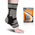 CFR Copper Ankle Brace Compression Support Plantar Fasciitis Sock Eases Swelling and Achilles Tendon,M,One Piece