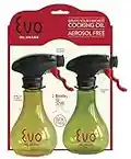 Evo Cuisine et Grille Huile D'Olive et Cuisinière huile Gâchette Pulvérisateur Bouteille, Rechargeable, Non aérosol, 236ml capacité, Set de 2