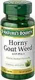 Nature's Bounty Horny Goat Weed w/Maca,Dietary Supplement, 60 Capsules, Gelatin, Dicalcium Phosphate, Vegetable Magnesium Stearate, Silica