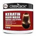 CRISTALBOX Keratin Hair Mask,Deep Repair Damage Hair Root, 250ml Hair Mask for Dry Damaged Hair,Hair Treatment Mask Keratin Hair & Scalp Treatment,Natural Deep Conditioner Hydrating Hair Masque