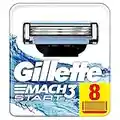 Gillette Lames de Rasoir Homme Mach3 Turbo, Pack de 8 Lames de Recharges [OFFICIEL]