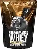 nu3 Performance Whey Protein Pulver Cookies (1kg) - Eiweiss Protein Pulver mit guter Löslichkeit (22g Eiweiß je Shake) der Whey Isolate Protein Pulver Proteinshake mit Eiweißpulver für Muskelaufbau