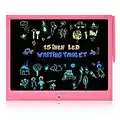 PINKCAT Tablette d'écriture LCD, Tablette de Dessin électronique de 15 Pouces Tablette d'écriture Portable pour Enfants et Adultes Écriture de Dessin, Tableau mémo électronique, Rose