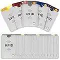 SANON Pochettes Anti RFID, Porte-Cartes de Crédit RFID pour la Prévention du Vol D'identité Protecteurs de Carte de Crédit pour la Protection Contre Le Vol D'identité