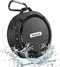 Mini Shower Speakers, IP67 Waterproof Bluetooth Portable Speakers and True Wireless Stereo and Dsp Technology, 6 Hours Playback and Microsd Card, Internal Microphone, Suction Cup, for Pool, Beach