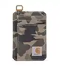 Carhartt Men's Front Pocket Wallets, Durable Canvas Or Leather With Money Clip Wallet, Nylon Duck (Blind Duck Camo), One Size UK