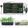 Errum Seedling Heat Mat Plant Heated Propagator with Thermostat Controller, Waterproof Seedling Heating Pad for Propagation Germination Tray(10"x20")