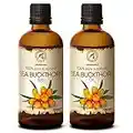 Sea Buckthorn Fruit Oil 200ml - Cold Pressed - Unrefined - 100% Pure & Natural - Hippophae Rhamnoides Oil - Best for Hair - Body - Face - Beauty - Relaxation - Massage