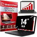 SightPro 14 Inch 16:9 Laptop Privacy Screen Filter - Computer Monitor Privacy Shield and Anti-Glare Protector