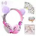 Unicorn Kids Bluetooth Headphones for Girls,Boys Teens,Wireless Cat Headset for Smartphones/Tablet/Laptop/PC/TV,with Mic and Adjustable Headband,Surprise Box is The for Birthday and Xmas.