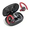 Auriculares Inalambricos Deportivos, Auriculares Bluetooth 5.3 Estéreo, 45H Cascos Inalambricos con Doble Pantalla LED e Control Táctil, IP7 Impermeable Auriculares con Gancho, USB-C