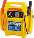 Greenfields Emergency Jump Start 4 in 1 Portable Power Station - Air Compressor Jump Starter Battery Start Booster Charger Leads - 12V with LED Light - Impact Resistant and Heavy Duty