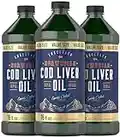 Carlyle Cod Liver Oil Norwegian | 16 fl oz Liquid | Pack of 3 Bottles | Non-GMO, Gluten Free