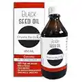 Olio di semi neri (BLACK SEED OIL) spremuto a freddo non filtrato e forte, olio biologico (non certificato) per la crescita dei capelli - olio di semi di cumino olio di Kalonji - 450 ml