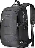 Tzowla Laptop Rucksack Herren Wasserbeständig Anti-Diebstahl Schule Uni Rucksack mit USB-Lade-Anschluss und Schloss 14/15,6-Zoll-Laptop-Tasche für Damen Jungen Freizeit Arbeit Reisen Backpack Schwarz