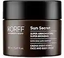 Korff Korff Sun Secret Super Abbronzante, Crema Solare Viso e Corpo, Crema Sublimatrice dell'Abbronzatura, Formula DNA Safe Complex, Texture Morbida, 150ml - 220 g