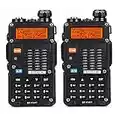 2-PCS BF-F8RT 8-Watt Handheld Ham Radio with High Gain NA-772R Stretchable Antenna