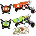 JOYENDER Jeux de Laser Tag pour Enfant Ensembles de Laser Tag avec Pistolet et Gilet jeu de pistolet laser game Jouet pour 3 4 5 6 7 8+ Ans Garçons Filles laser battle set 2 joueur Intérieur Extérieur