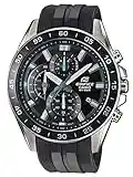 Casio EDIFICE Reloj en caja sólida de acero inoxidable, 10 BAR, Negro/Azul, para Hombre, con Correa de Resina, EFV-550P-1AVUEF