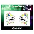 Glow in the Dark Face Jewels Stickers - Halloween temporary tattoo face gems - Luminous glow Face Gems - great with fake blood, glowsticks, glow in the dark face paint, uv face paint (Glow 2)