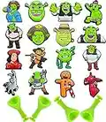 Shoes Charms for Shrek Ear Charms, 20PCS Durable WaterProof Shoe Decoration for Croc Charms, Cartoon Charm Bracelet Wristband Accessories|/Birthday/Party/Gifts Teens Women