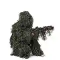 NINAT Ghillie Suit Woodland Camouflage Forest 3D Leafy Gear Jungle Hunting Camouflage Clothing 4-Piece + Bag