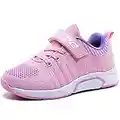 Zapatillas de Niña Zapatillas de Correr Niñas Deportivas Zapatos de Running Niños Ligeras Zapatos de Walking Niño Transpirable Sneakers Baloncesto Zapatillas y Calzado Deportivo 7762-Rosa 26