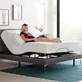 Linenspa Full Adjustable Bed Base - Motorized Head and Foot Incline - Quick and Easy Assembly