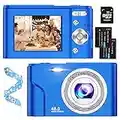 Digital Baby Camera for Kids Teens Boys Girls Adults,1080P 48MP Kids Camera with 32GB SD Card,2.4 Inch Kids Digital Camera with 16X Digital Zoom, Compact Mini Camera Kid Camera for Kids/Student（Blue）