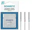 SCHMETZ Aiguilles pour machines à coudre | 10 Aiguilles Universal | 130/705 H | Grosseur d'aiguille 4x 70/10, 4x 80/12 et 2x 90/14 | utilisable sur toutes les machines à coudre familiales courantes