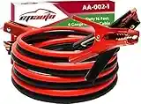 EPAuto 6 Gauge x 16 Ft Heavy Duty Booster Jumper Cables with Travel Bag and Safety Gloves