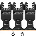 EZARC Carbide Oscillating Saw Blades, Multitool Blades Quick Release for Hard Material, Hardened Metal, Nails, Bolts and Screws, 3-Pack