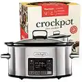 Crockpot TimeSelect Digital Slow Cooker | Programmable Digital Display | 5.6 L (7+ People) | Keep Warm Function | Energy Efficient | Stainless Steel [CSC066]