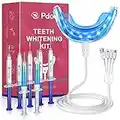 PDOO Teeth Whitening Kit with LED Light for Sensitive Teeth, Fast Results for Teeth Whitening at Home, Carbamide Peroxide Teeth Whitening Gel Helps Remove All Kinds of Stain