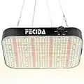 FECiDA 600W LED Grow Light Dimmable, 2023 Best LED Grow Lights for Indoor Plants Full Spectrum, Plant Growing Lamps for Seed Starting Seedlings Vegetables, Daisy Chain Function, Quiet Built-in Fan