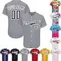 PFTPOW Custom Baseball Jersey Men Women Customise Button Down Personalised Baseball Shirt Print Name Numbers Logo for Adult/Youth