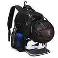 DSLEAF Basketball Backpack for Youth, Football Bag with Separate Ventilated Shoe Compartment for Basketball, Football, Volleyball Training