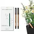 Sprout Eyeliners | Resistente al Agua y Manchas | Fórmula vegana | Lápiz de ojos plantable con semillas de flores | Regalo de maquillaje ecológico y sostenible| 2pack | Negro & Marrón